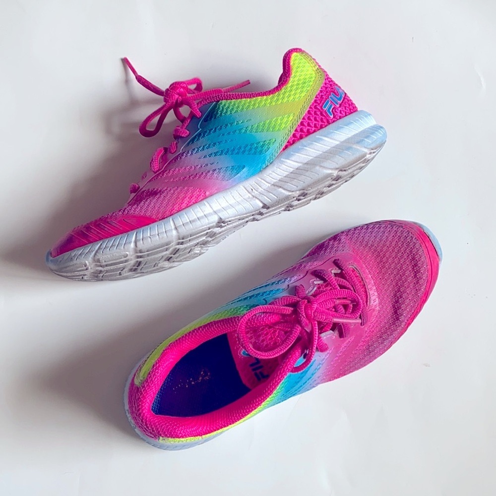 Fila girls neon sneakers